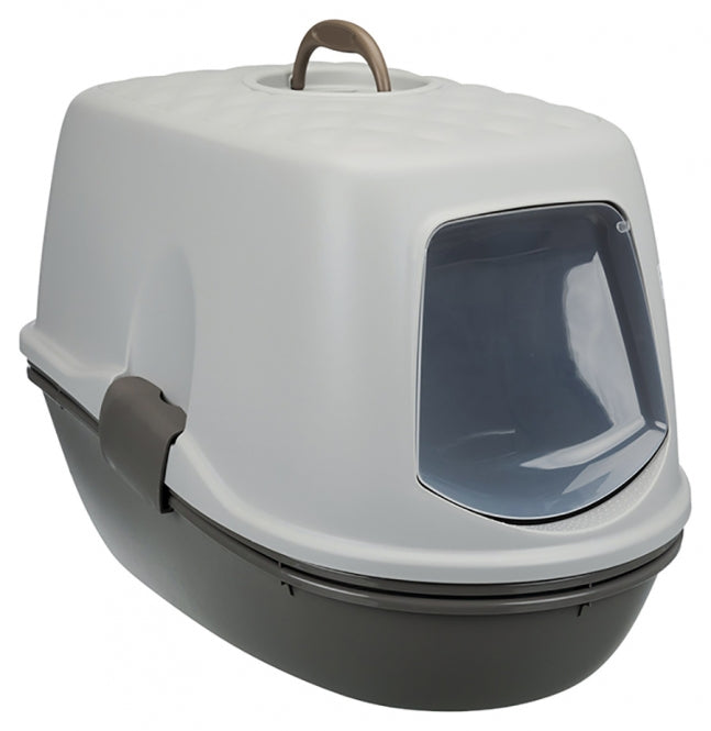Trixie Katzentoilette Bill 2 F mit Haube und Filter - schwarz/creme