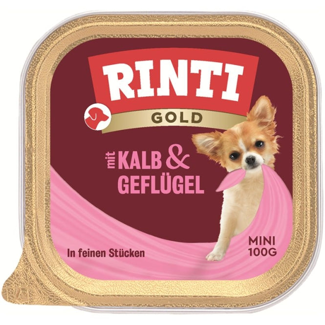 Rinti Schale Gold Mini Kalb & Geflügel  16x100g