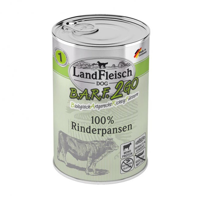 LandFleisch B.A.R.F.2GO 100% aus Rinderpansen 6x400g