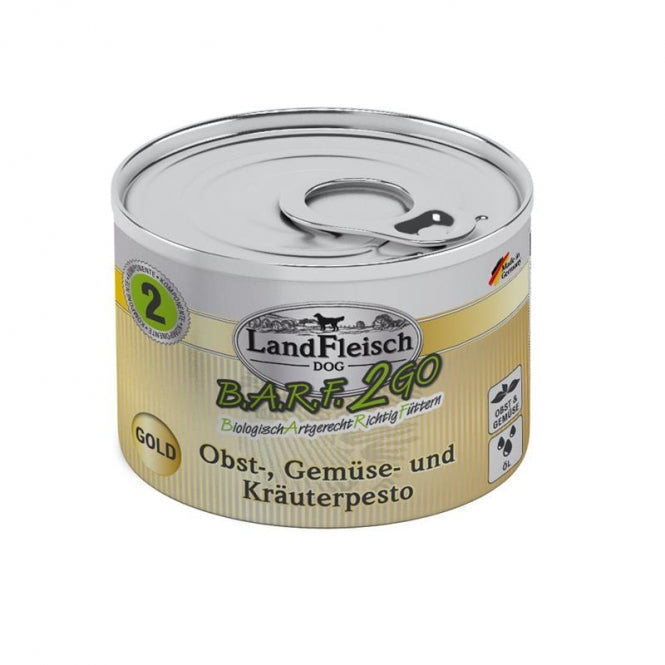 LandFleisch B.A.R.F.2GO Obst-, Gemüse und Kräuterpesto Gold 6x200g