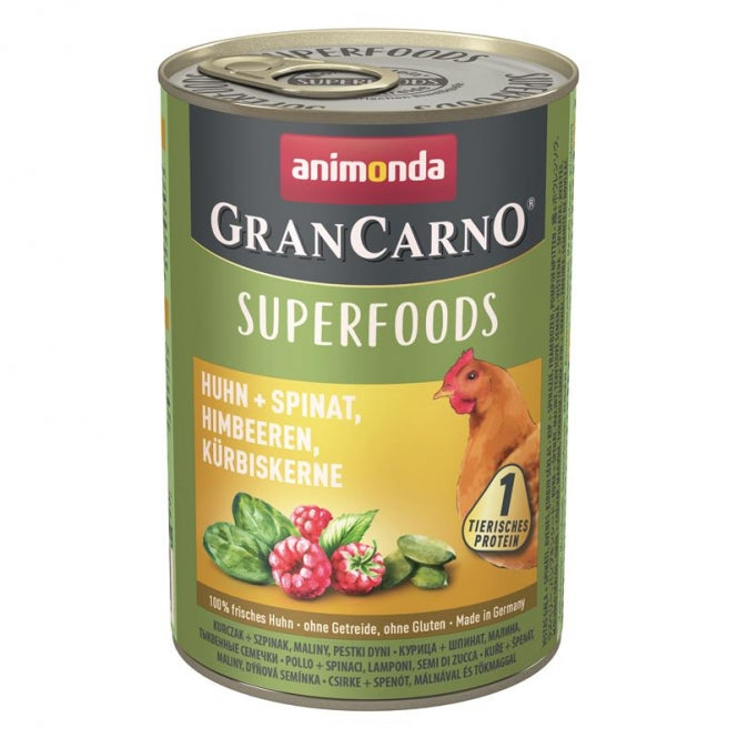Animonda GranCarno Adult Superfood Huhn & Spinat 6x 400 g