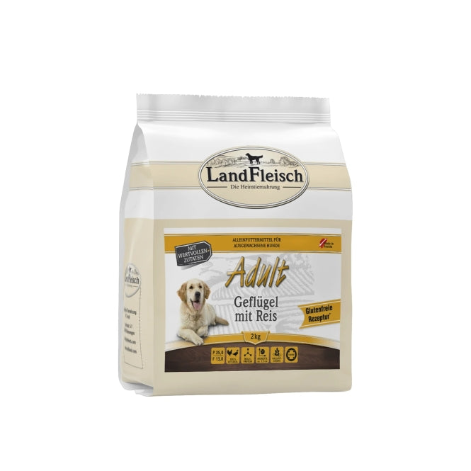 Landfleisch Dog Adult Geflügel mit Reis - 10 kg