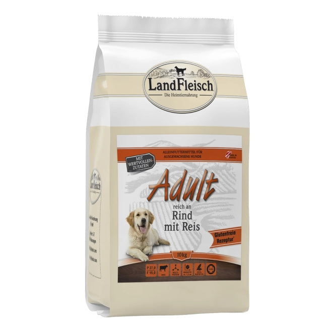 Landfleisch Dog Adult Rind mit Reis - 10 kg