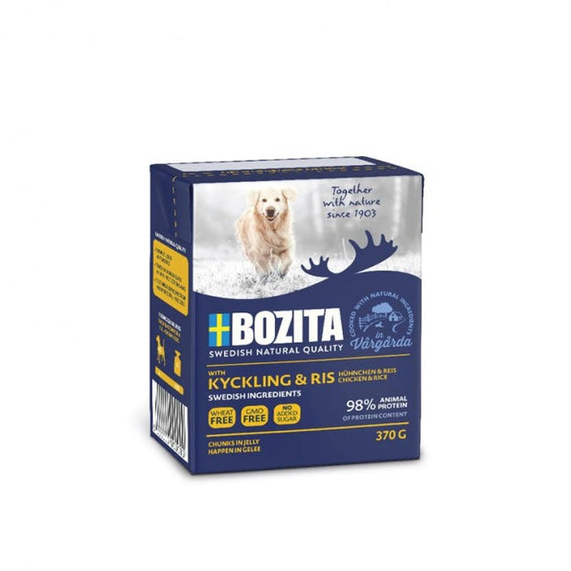 Bozita Dog Tetra Recard Happen in Gelee Hühnchen & Reis 6x370g