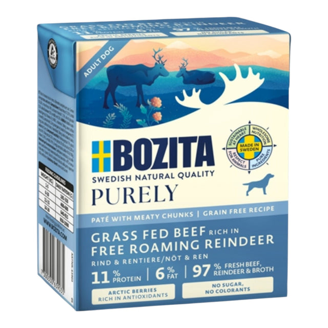 Bozita Dog Tetra Purely Paté mit Rind & Rentier 6x370g