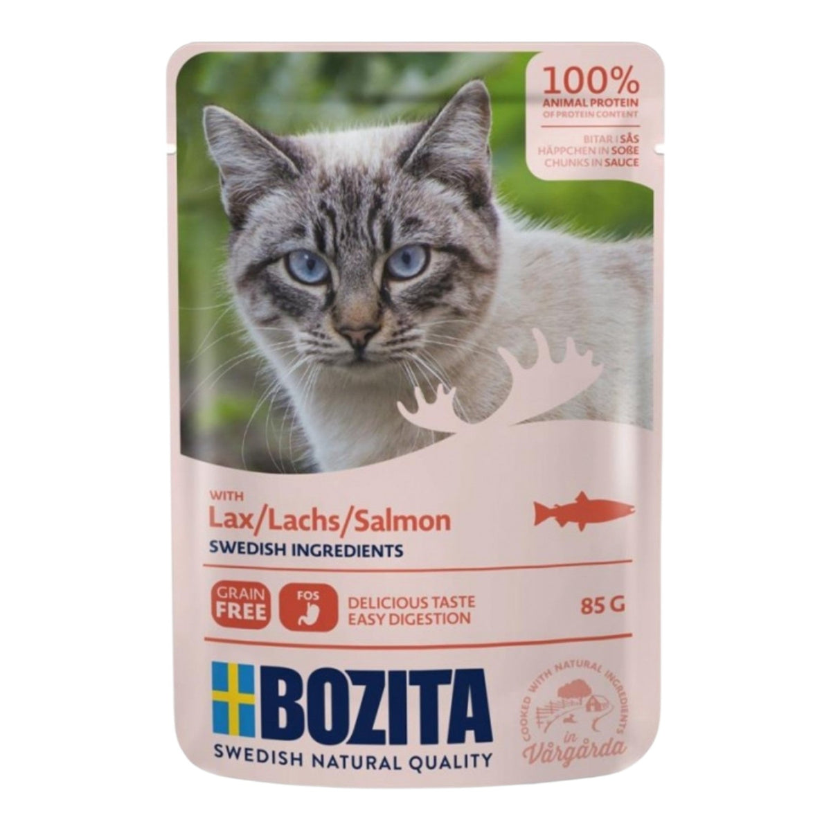Bozita Pouch Häppchen in Soße mit Lachs 12x85g