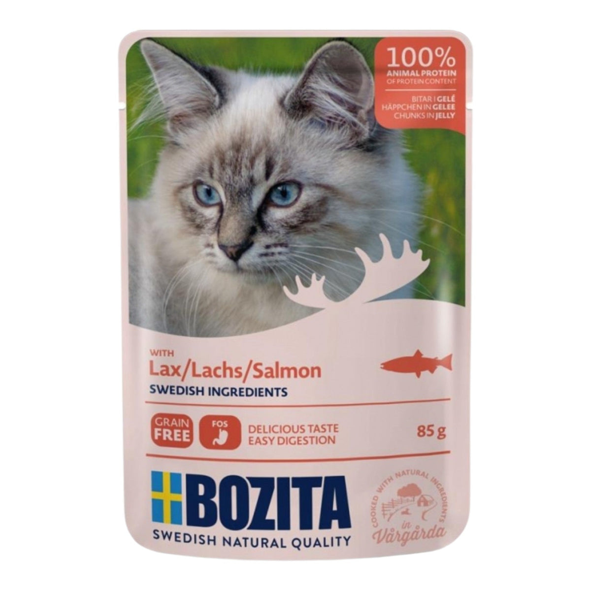 Bozita Pouch Häppchen in Gelee mit Lachs 12x85g