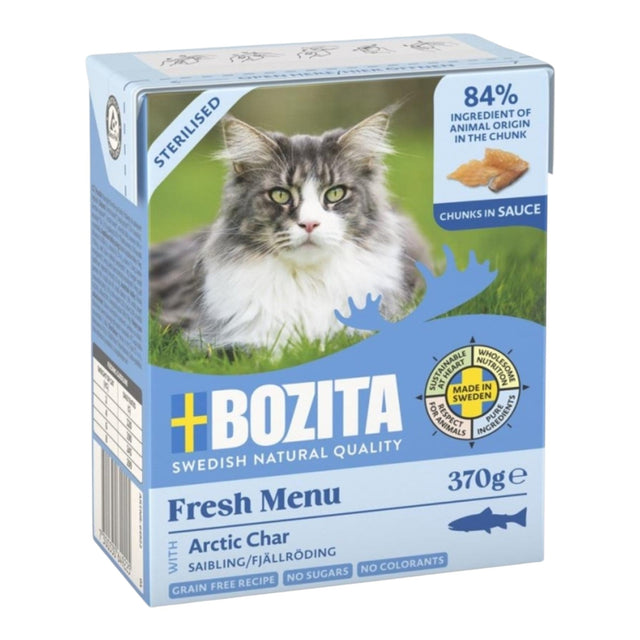 Bozita Cat Tetra Recard Häppchen in Sauce Sterilised mit Saibling 6x370g