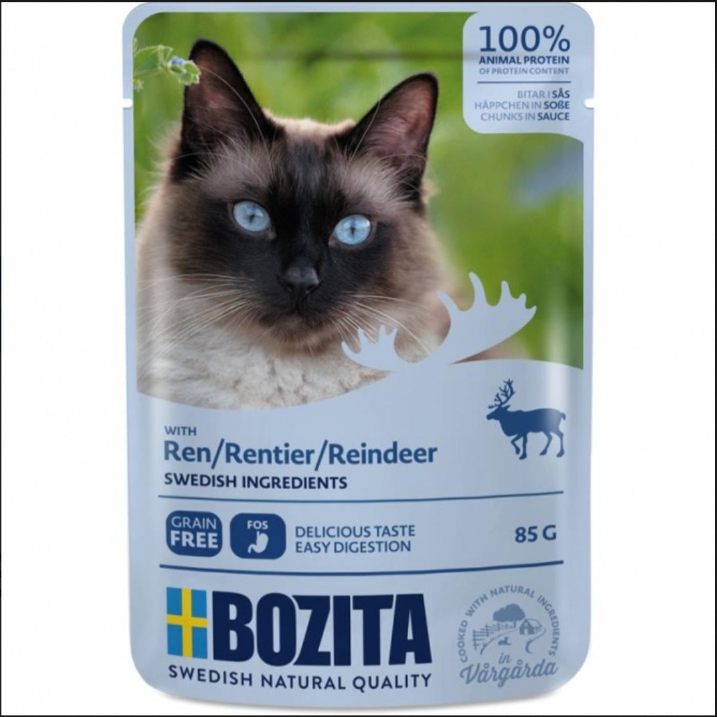 Bozita Pouch Häppchen in Soße mit Rentier 12x85g