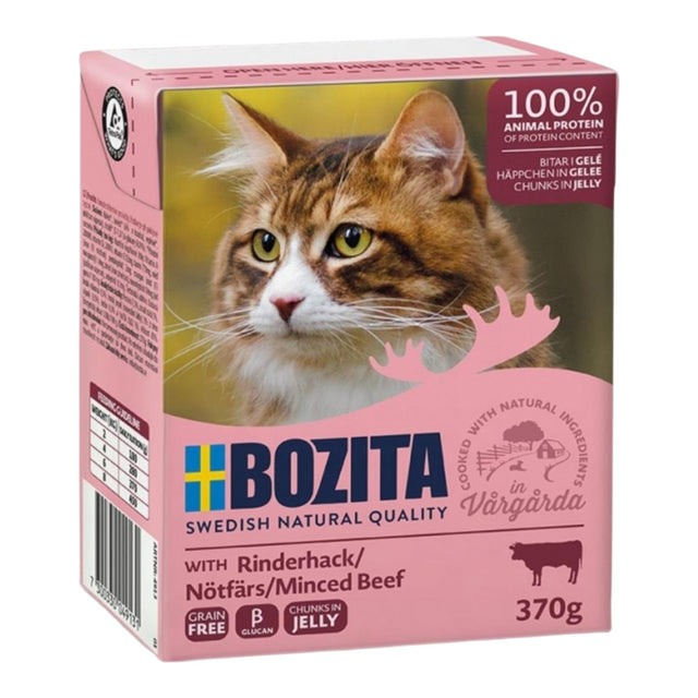 Bozita Cat Tetra Recard Häppchen in Gelee Rinderhack 6x370g