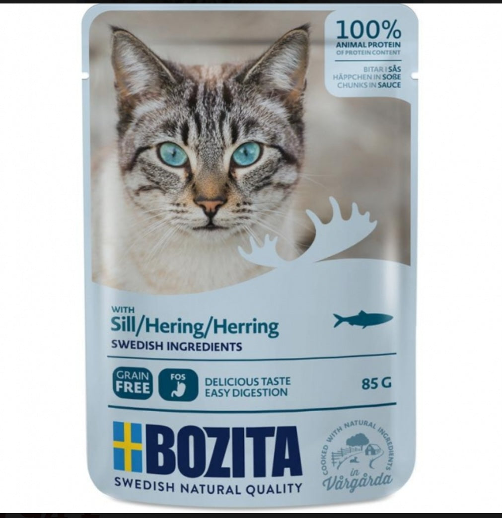 Bozita Pouch Häppchen in Soße mit Hering 12x85g