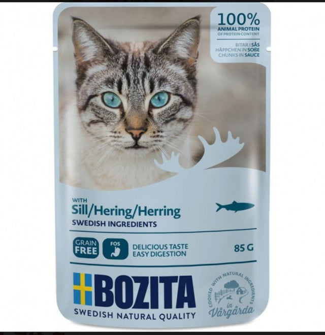 Bozita Pouch Häppchen in Soße mit Hering 12x85g