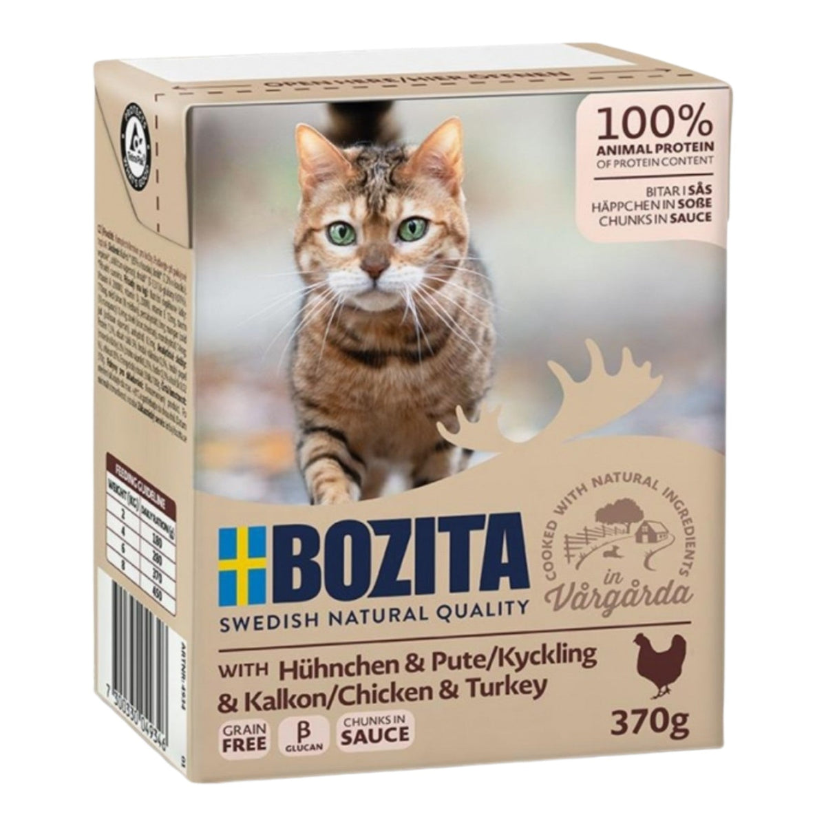 Bozita Cat Tetra Recard Häppchen in Soße Huhn & Pute 6x370g