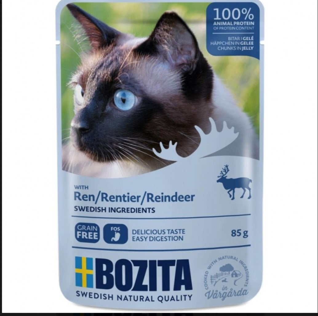 Bozita Pouch Häppchen in Gelee mit Rentier 12x85g
