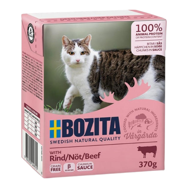 Bozita Cat Tetra Recard Häppchen in Soße Rind 6x370g
