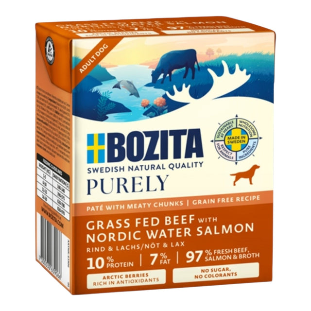 Bozita Dog Tetra Purely Paté mit Rind & Lachs 6x370g