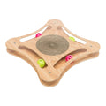 Kratzpappe mit Spielzeug, Holz