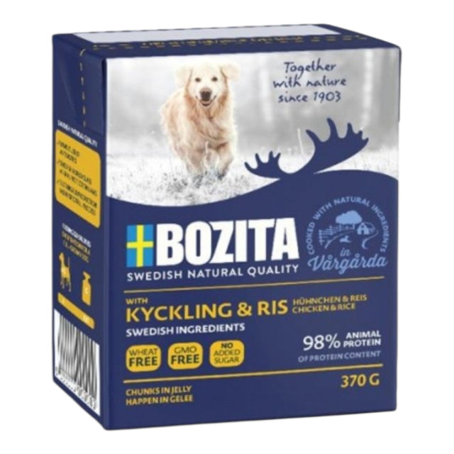 Bozita Dog Tetra Recard Happen in Gelee Hühnchen & Reis 6x370g