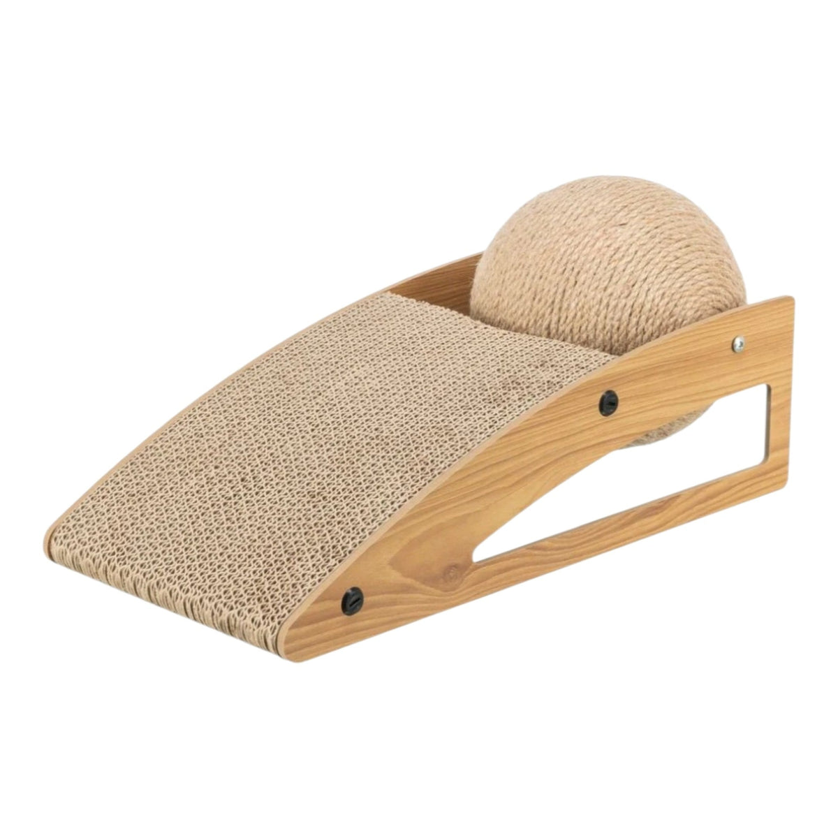 Kratzrampe mit Ball, Kratzpappe/MDF