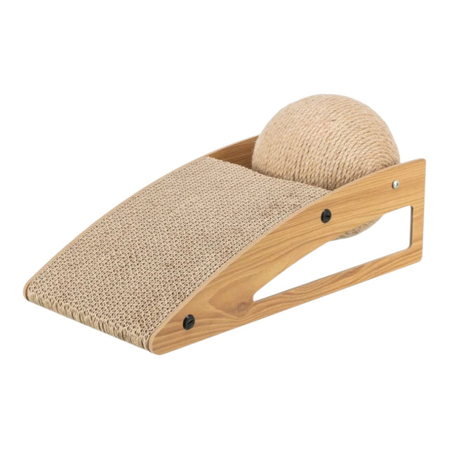 Kratzrampe mit Ball, Kratzpappe/MDF