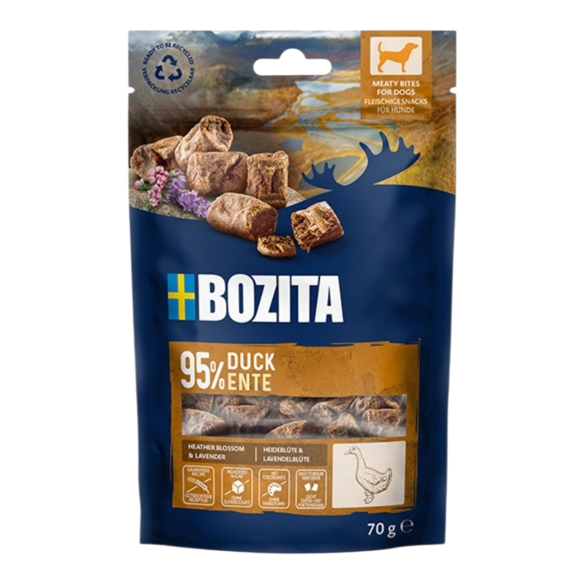 Bozita Dog Snack Meaty Bites Ente 70g