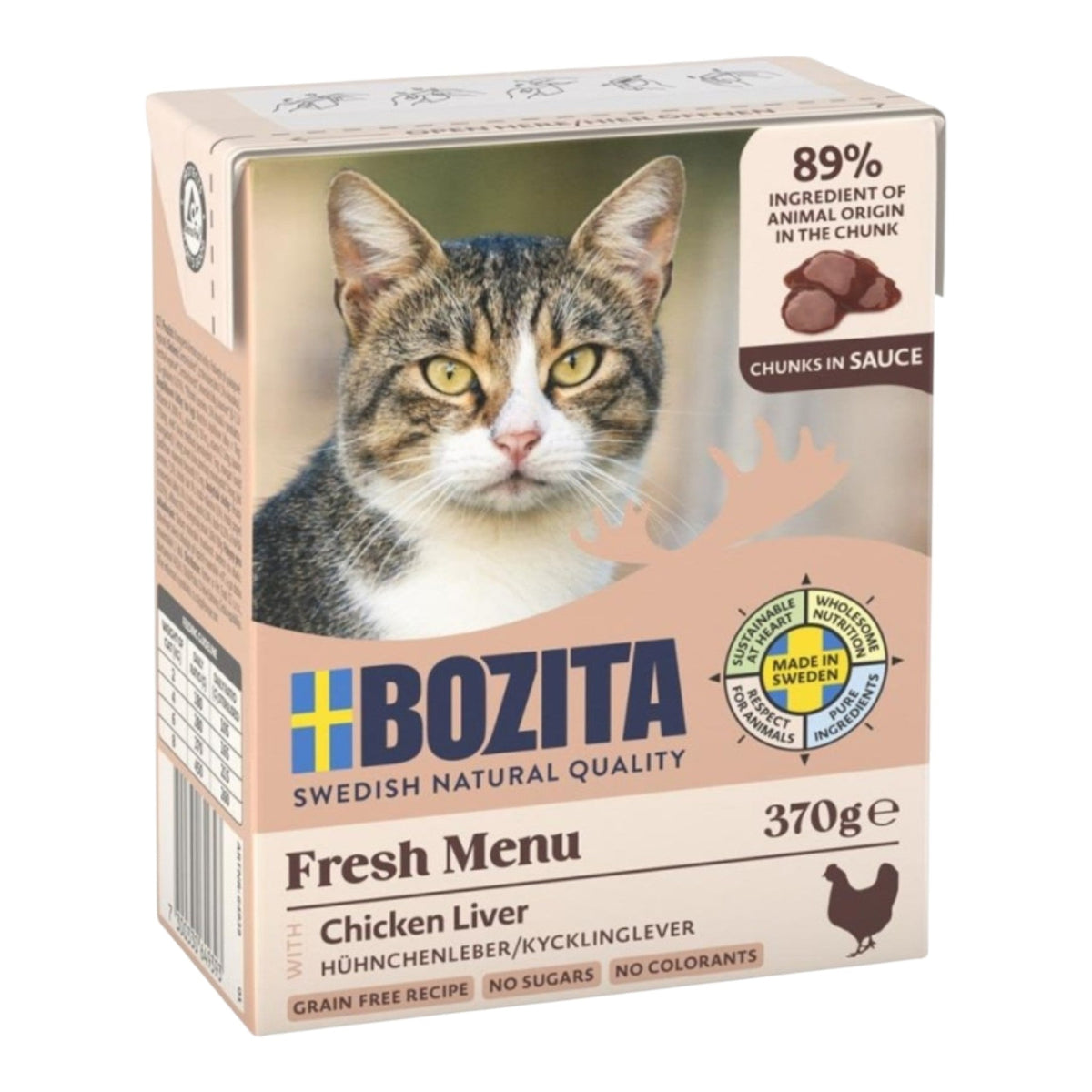 Bozita Cat Tetra Recard Häppchen in Sauce mit Hühnchenleber 6x370g