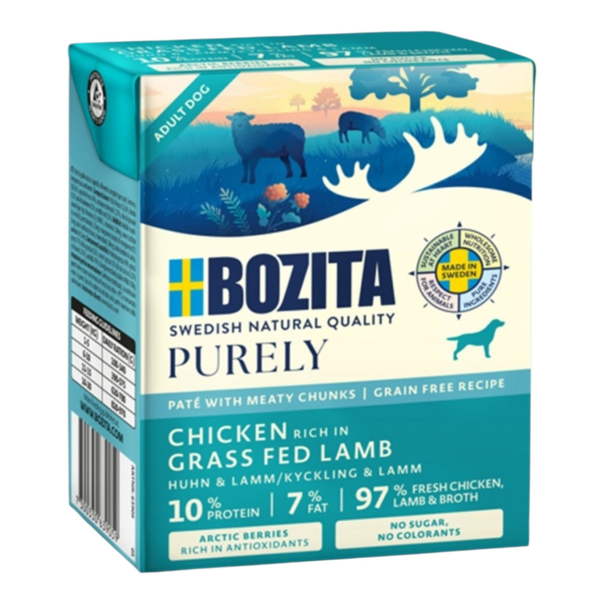 Bozita Dog Tetra Purely Paté mit Huhn & Lamm 6x370g