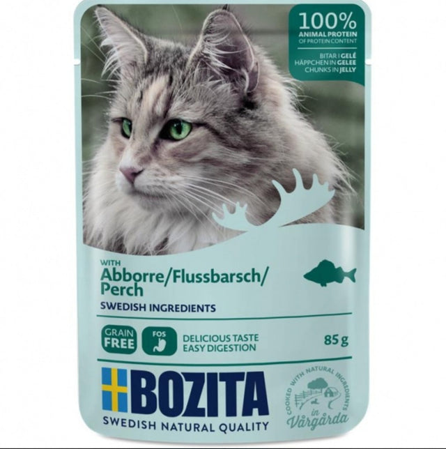 Bozita Pouch Häppchen in Gelee mit Flussbarsch 12x85g