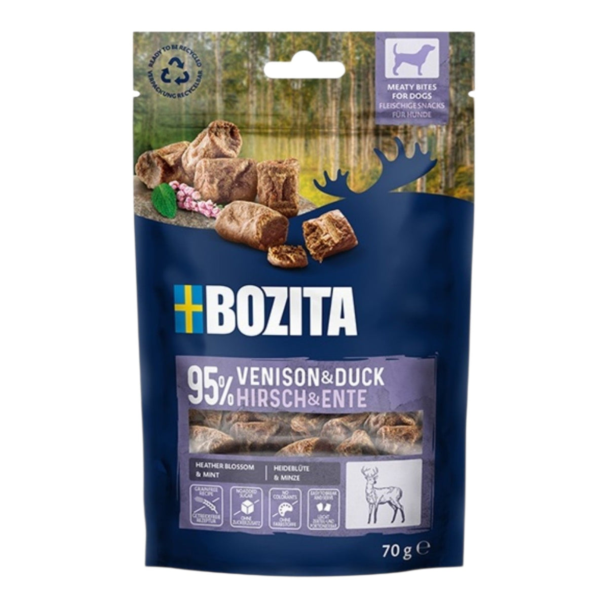 Bozita Dog Snack Meaty Bites Hirsch & Ente 70g