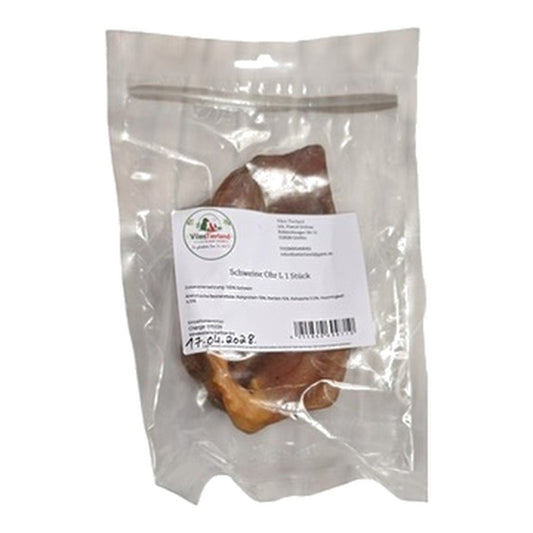VilosTierland Schweineohr, Größe L – Verpackung mit Etikett